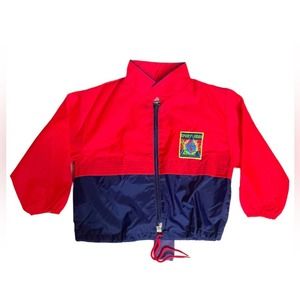 NWT Vintage rare 1990’s kids neon color block flight jacket by French toast 4T